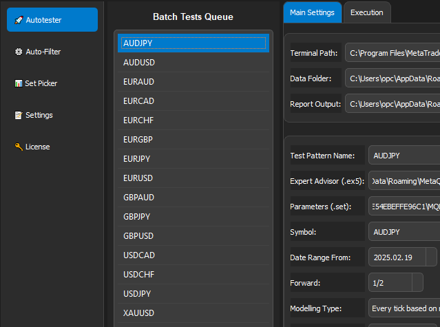Backtest Manager Software